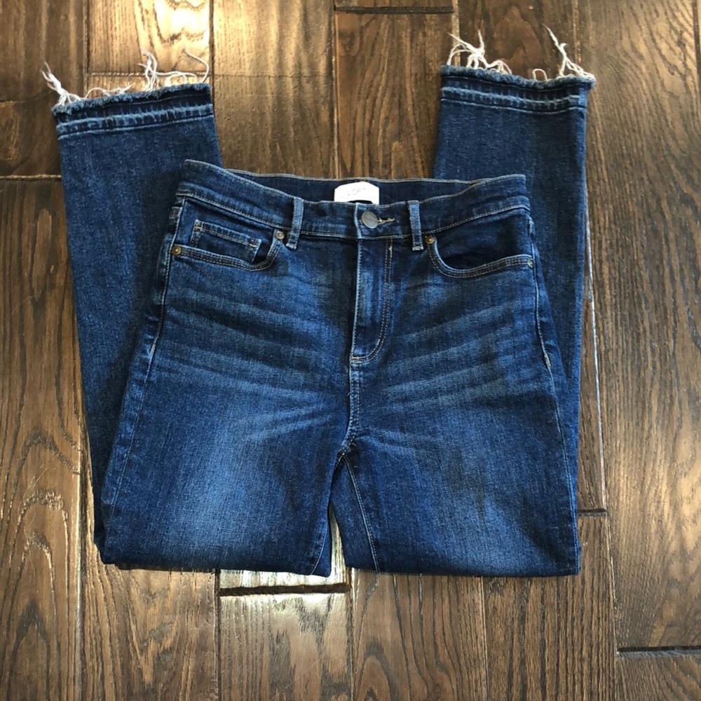 LOFT jeans high rise straight size 4